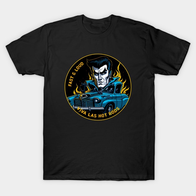 Hot Rod & Rock and Roll T-Shirt by Kingrocker Clothing